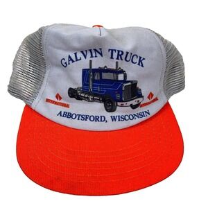 Vintage Galvin Truck Trucker Hat Cap Made In USA‎ Semi Wisconsin Internatinal